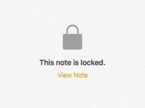 Locked Note iOS 9.3
