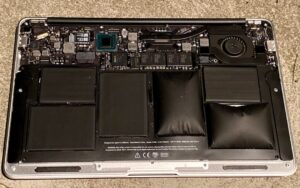 If your iPhone, iPad, or MacBook is bulging, unplug it and shut it off immediately—the problem is the battery. Then read this article for details on what happened and how to deal with it. | AustinMacWorks.com