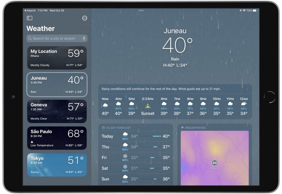 Check the Weather on Your Mac and iPad